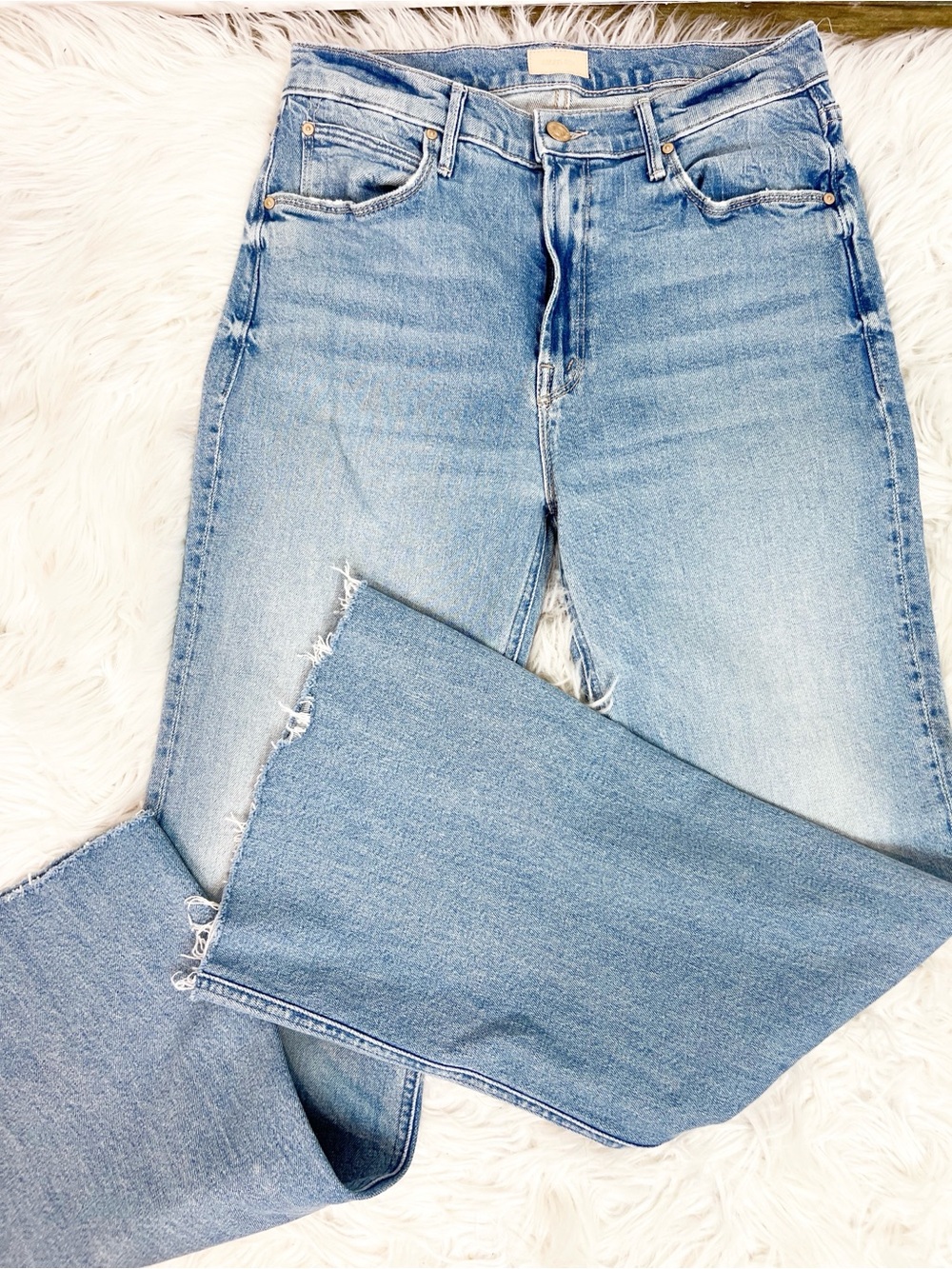 MOTHER THE DOOZY FLARE JEANS ZIP FLY IN HORSEBACK TO QUARTERBACK WOMENS SZ 28 - Picture 9 of 9